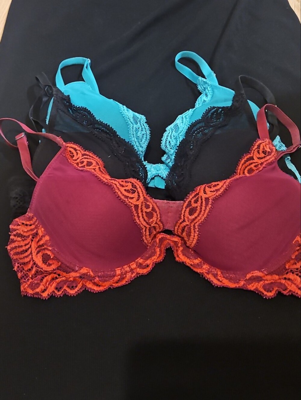 Natori Feathers Lace Trim Bra Set Size 32 B